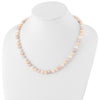 Sterling Silver Rhodium-plated 8-9mm Multi-color Near-Round Freshwater Cultured Pearl 20 inch Necklace