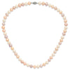 Sterling Silver Rhodium-plated 8-9mm Multi-color Near-Round Freshwater Cultured Pearl 20 inch Necklace