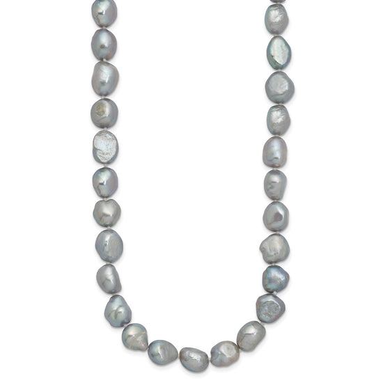 9-11mm Grey Baroque Freshwater Cultured Pearl Endless 64 inch Necklace