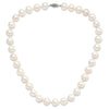 Sterling Silver Rhodium-plated 12-13mm White Near-Round Freshwater Cultured Pearl 18 inch Necklace