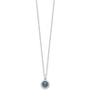Sterling Silver Rhodium-plated 8-9mm Black Button Freshwater Cultured Pearl and CZ 17 inch Necklace and Post Earrings Set