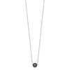Sterling Silver Rhodium-plated 8-9mm Black Semi-Round Tahitian Saltwater Cultured Pearl 17 inch Necklace