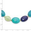 Sterling Silver Gold-plated Multi Stone 18.5in w/2in ext. Necklace