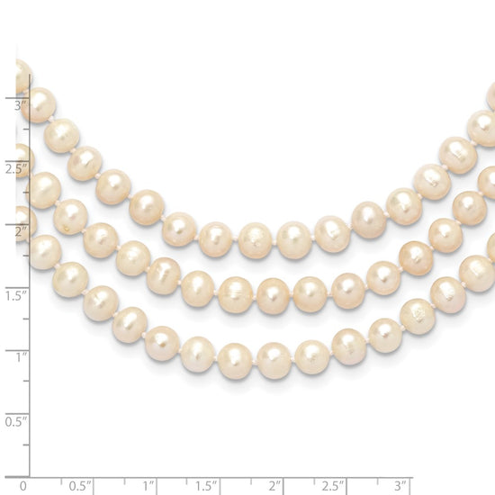 7-8mm Freshwater Cultured Pearl 76in Slip on Necklaces