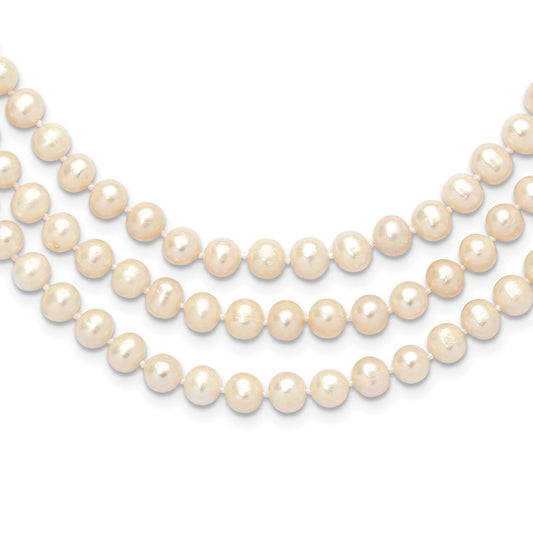 7-8mm Freshwater Cultured Pearl 76in Slip on Necklaces
