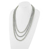 7-8mm Grey Near-Round Freshwater Cultured Pearl 76 inch Slip on Necklace