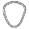 7-8mm Grey Near-Round Freshwater Cultured Pearl 76 inch Slip on Necklace
