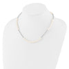 Sterling Silver Rhodium-plated 6-8mm White Near-Round Freshwater Cultured Pearl 18 inch Necklace and Post Earrings Set