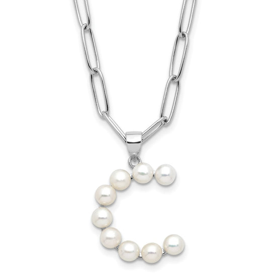 FWC Pearl Initial on 18in Necklaces