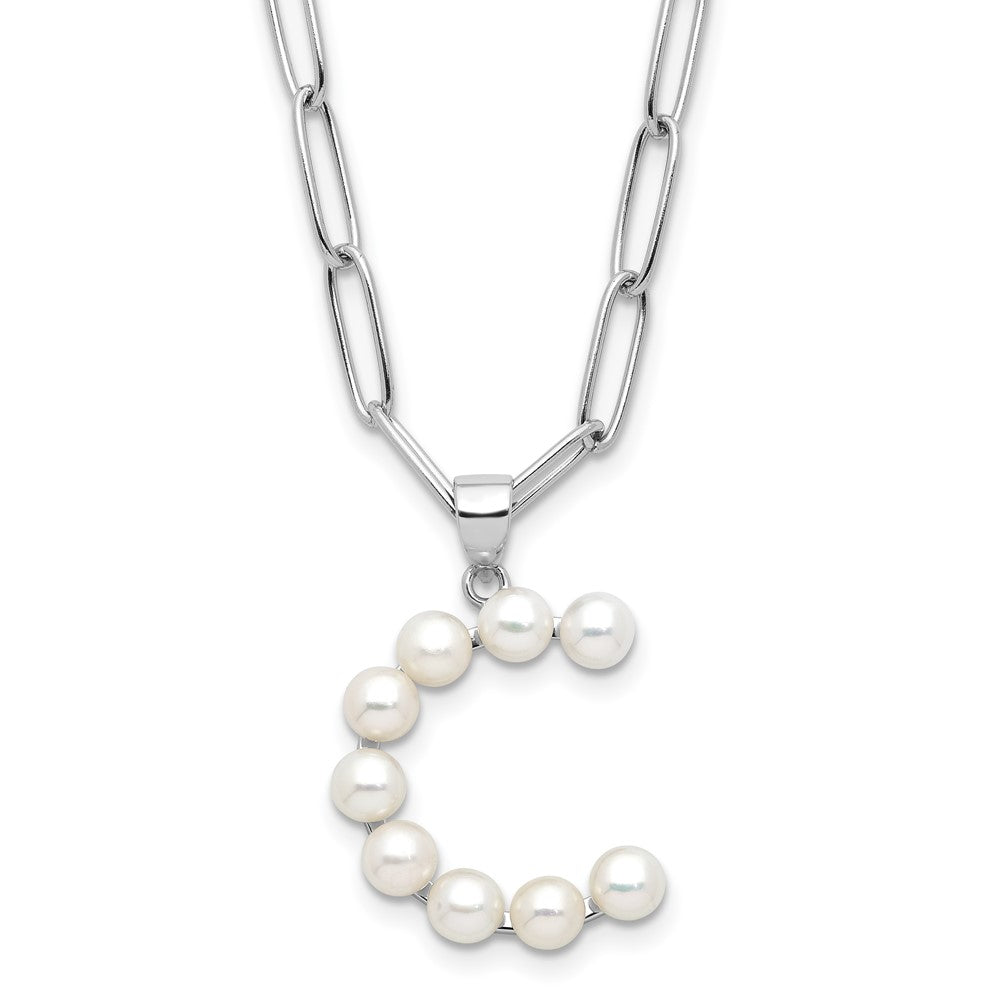 FWC Pearl Initial on 18in Necklaces