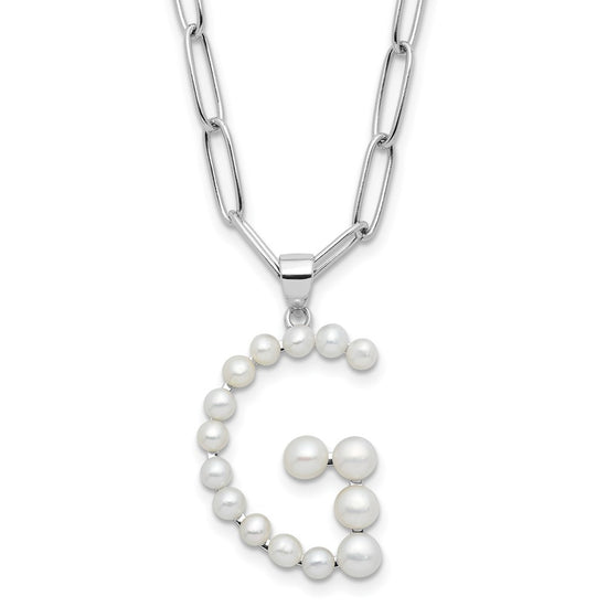 FWC Pearl Initial on 18in Necklaces