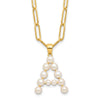 FWC Pearl Initial on 18in Necklaces