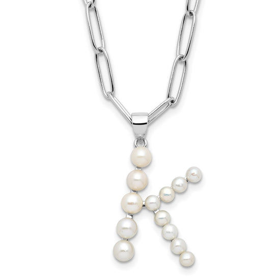 FWC Pearl Initial on 18in Necklaces