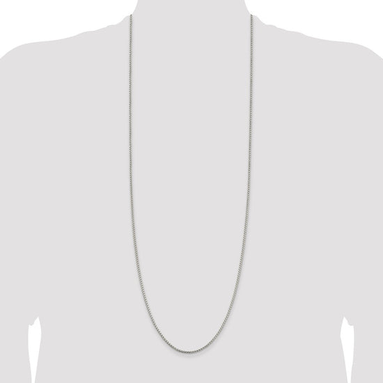 Sterling Silver 2mm Round Box Chain