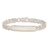 Sterling Silver Diamond-cut Engraveable Curb Link ID Bracelet