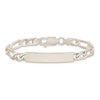 Sterling Silver 7inch Polished Engraveable Figaro Link ID Bracelet