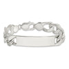 Sterling Silver 8.5 inch Polished Engraveable Figaro Link ID Bracelet