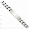 Sterling Silver 7.5inch Engraveable Antiqued Curb Link ID Bracelet