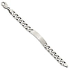 Sterling Silver 8.5inch Engraveable Antiqued Curb Link ID Bracelet