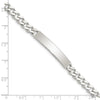 Sterling Silver 8inch Polished Engraveable Curb Link ID Bracelet
