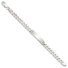 Sterling Silver 8inch Polished Engraveable Curb Link ID Bracelet