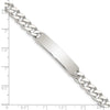 Sterling Silver 8inch Polished Engraveable Curb Link ID Bracelet