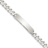 Sterling Silver 8inch Polished Engraveable Curb Link ID Bracelet
