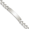 Sterling Silver 8inch Polished Engraveable Curb Link ID Bracelet