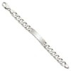 Sterling Silver Polished Engraveable Curb Link ID Bracelet