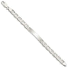 Sterling Silver 7inch Polished Engraveable Anchor Link ID Bracelet
