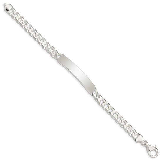 Sterling Silver Curb Link ID Bracelet