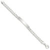 Sterling Silver Curb Link ID Bracelet