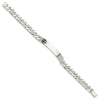 Sterling Silver Antiqued Fleur-de-lis ID Men's Bracelet