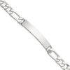 Sterling Silver 8in Figaro ID Bracelet