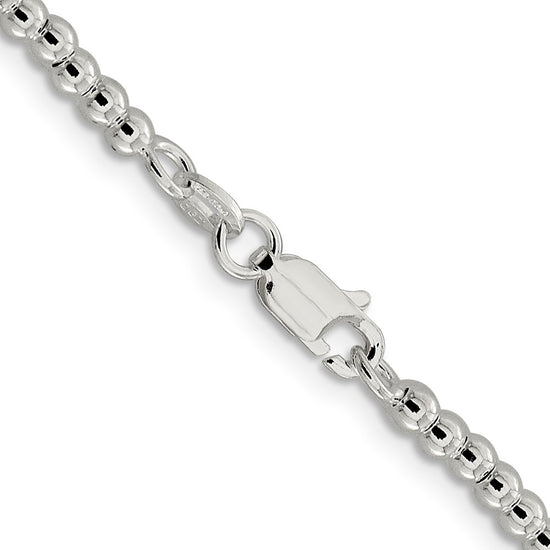 Sterling Silver Beads on Box Chain