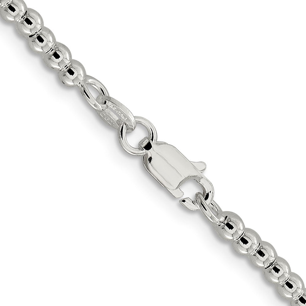 Sterling Silver Beads on Box Chain