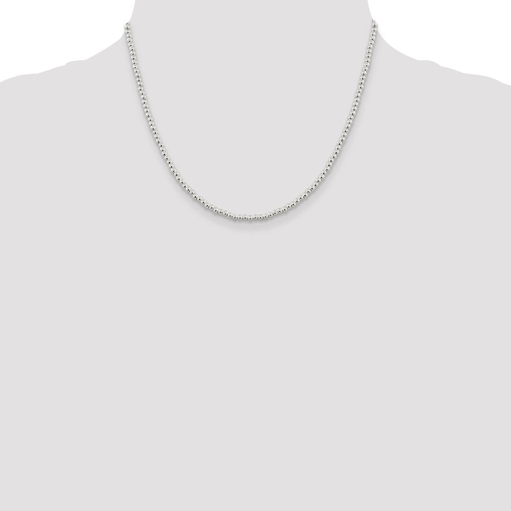 Sterling Silver Beads on Box Chain