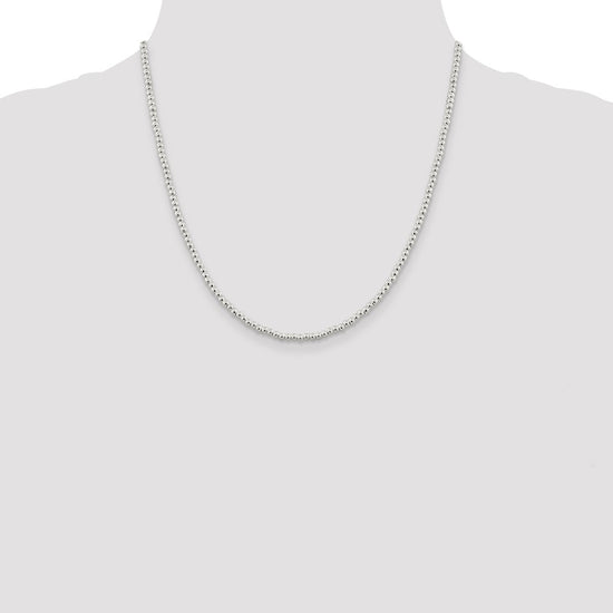 Sterling Silver Beads on Box Chain