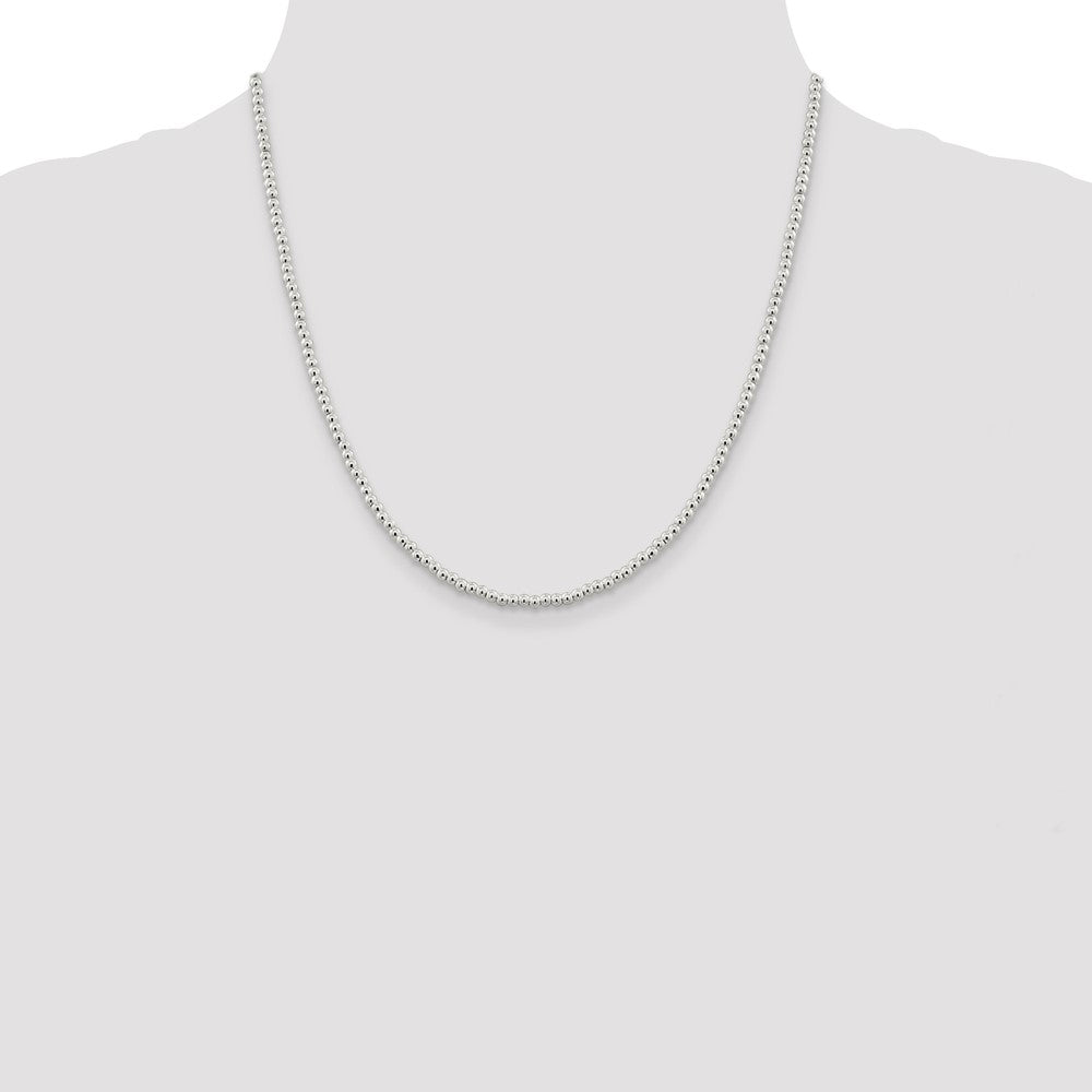 Sterling Silver Beads on Box Chain