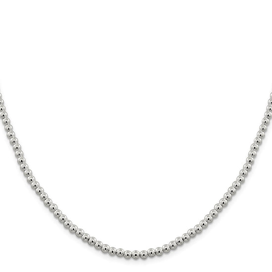 Sterling Silver Beads on Box Chain