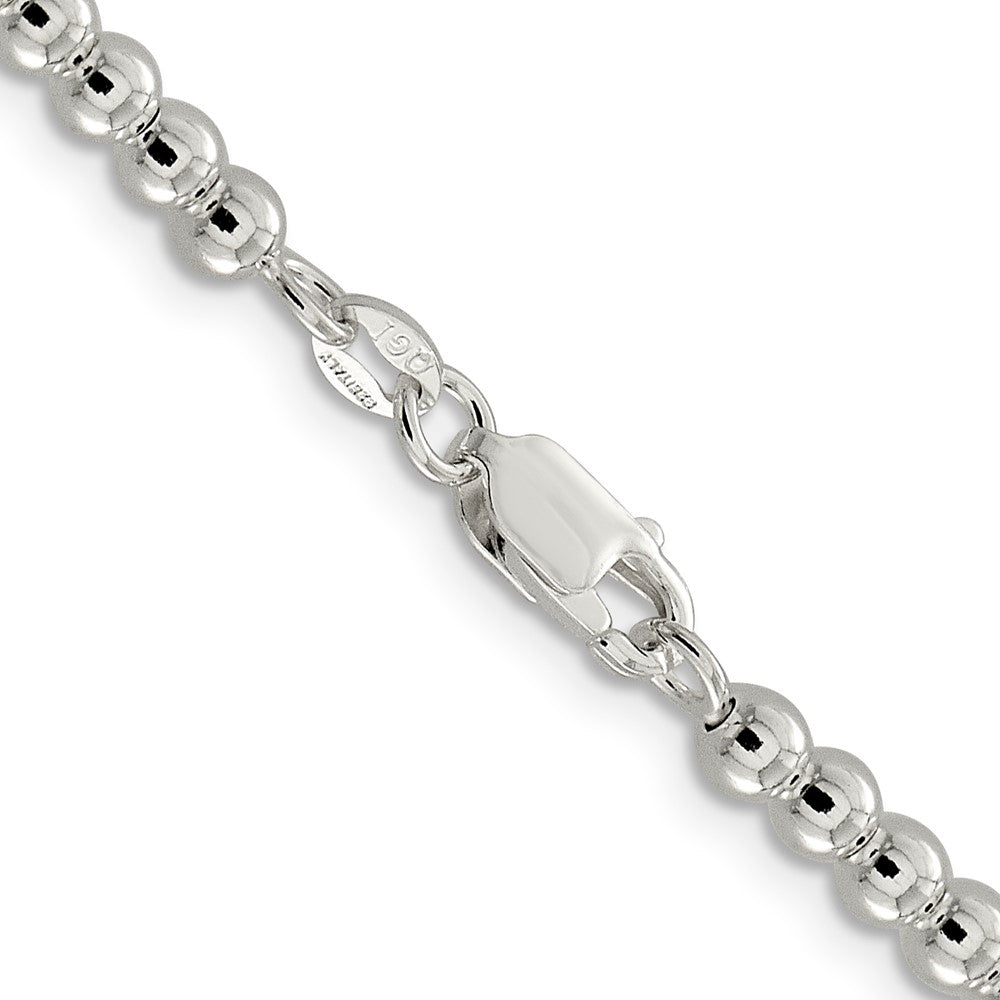 Sterling Silver Beads on Box Chain
