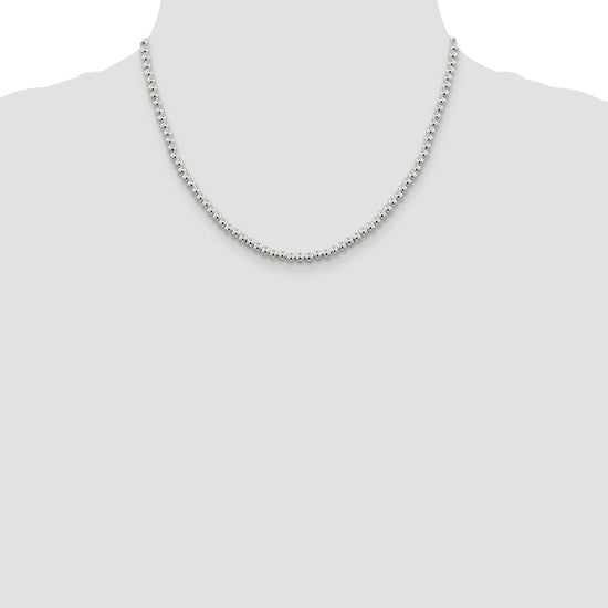 Sterling Silver Beads on Box Chain