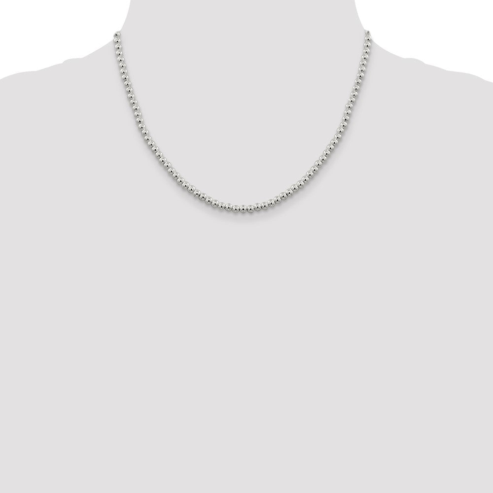 Sterling Silver Beads on Box Chain