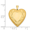 1/20 14K Gold Filled Polished & Satin Fancy Border 19mm Heart Locket