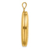 1/20 14K Gold Filled 34mm Polished/Satin Leaf Border 2-Frame Oval Locket