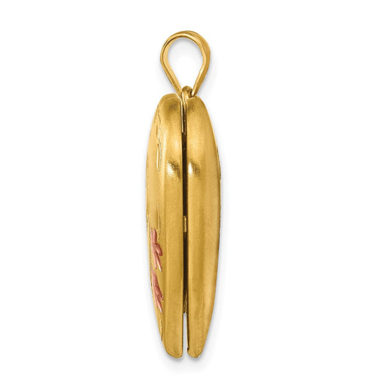 1/20 14K Gold Filled Grandma 23mm Enameled Family Heart Locket