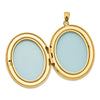 1/20 14K Gold Filled 34mm Enameled Flower Oval Locket