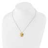 1/20 14K Gold Filled 20mm Polished/Satin Dia Star Heart Locket Necklace