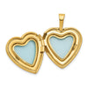Gold Filled I LOVE YOU Enameled Heart Locket Necklace