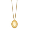 1/20 14K Gold Filled 26mm Leaf Border Oval Locket Necklace